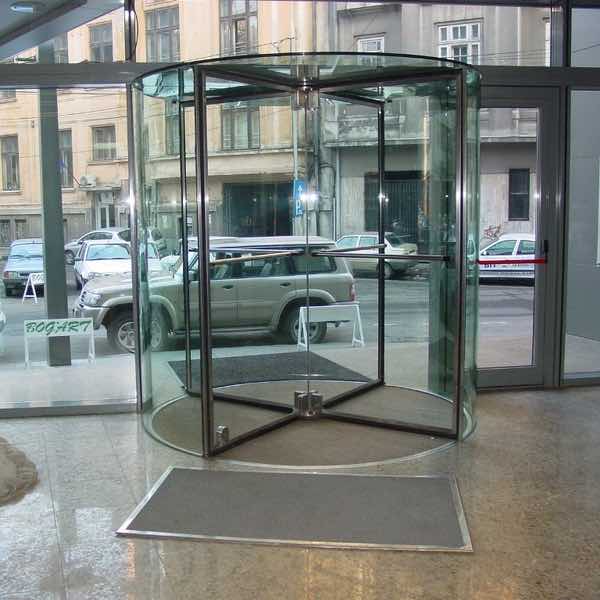 Porte tournante automatique en verre - Boon Edam Crystal Tourniket